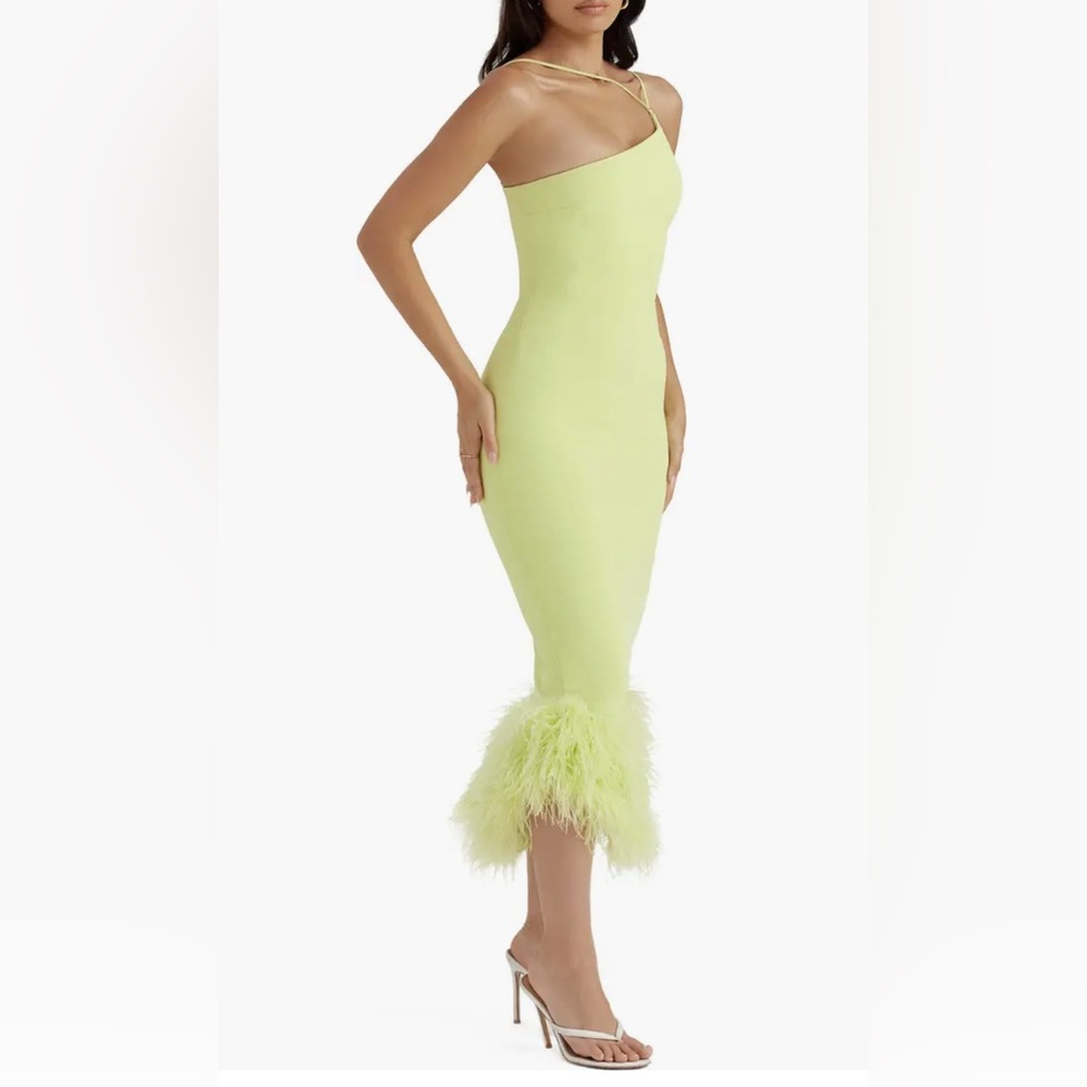 House of CB Feather Midi Dress